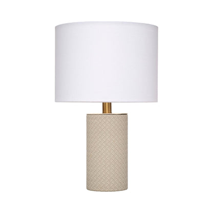 Roman Table Lamp in Grey.