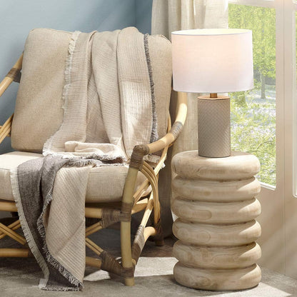 Roman Table Lamp in Detail.