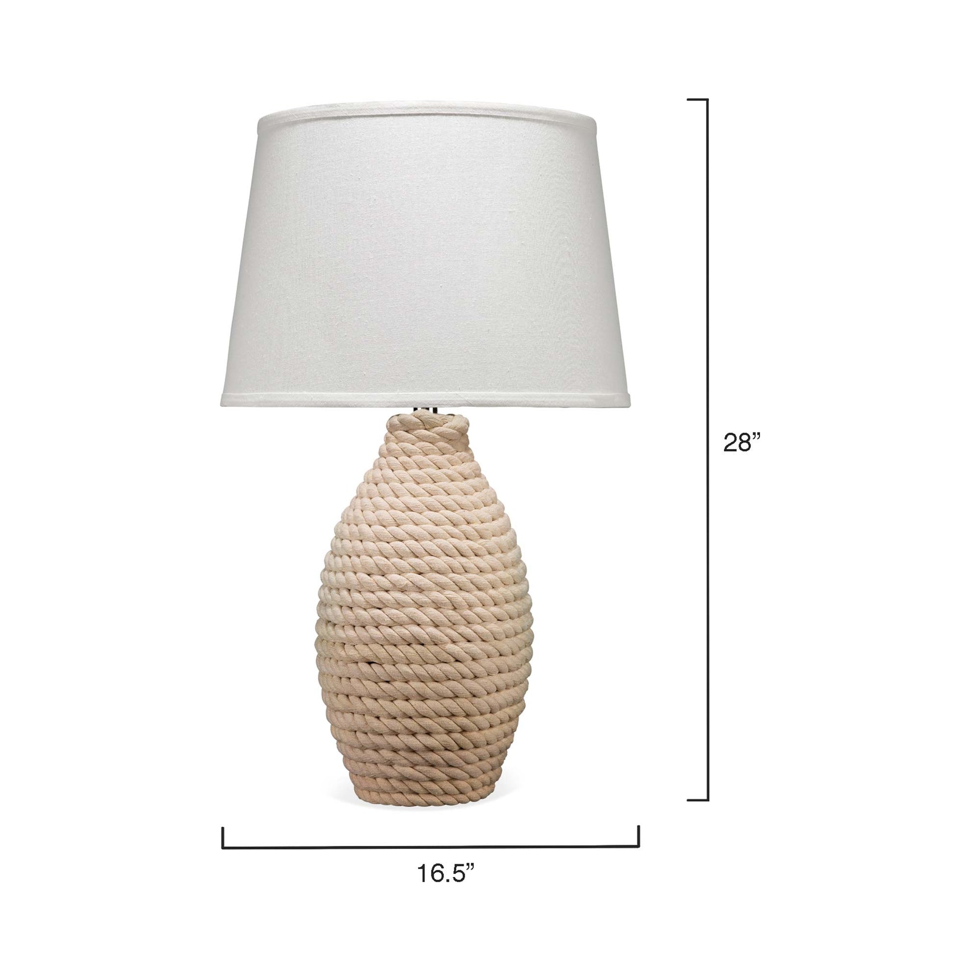 Rope Table Lamp - line drawing.
