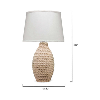 Rope Table Lamp - line drawing.