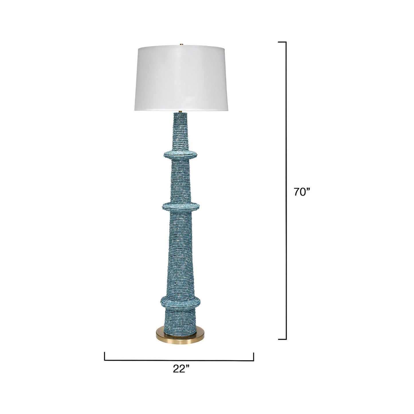 Rowan Floor Lamp - line drawing.