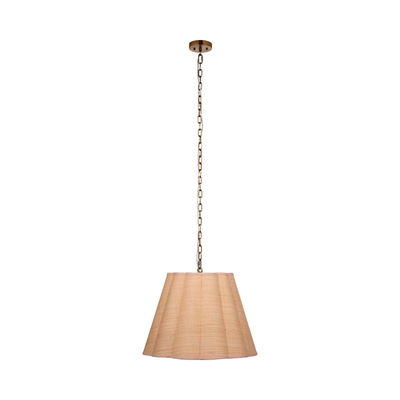 Scalloped Pendant Light in Natural.