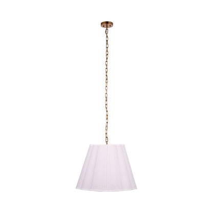 Scalloped Pendant Light in White