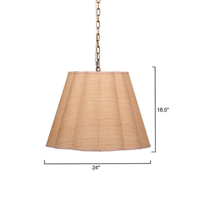 Scalloped Pendant Light - line drawing.
