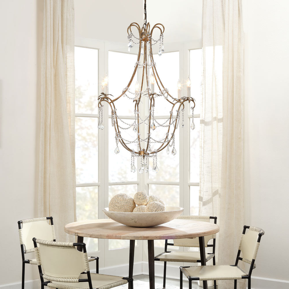 Scarlett Chandelier in living room.