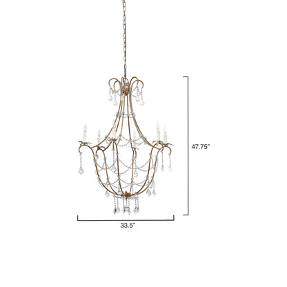 Scarlett Chandelier - line drawing.