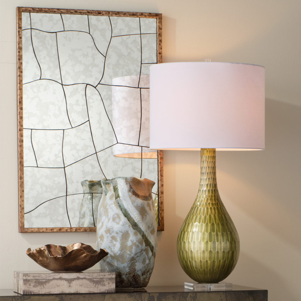 Serpentine Table Lamp in living room.