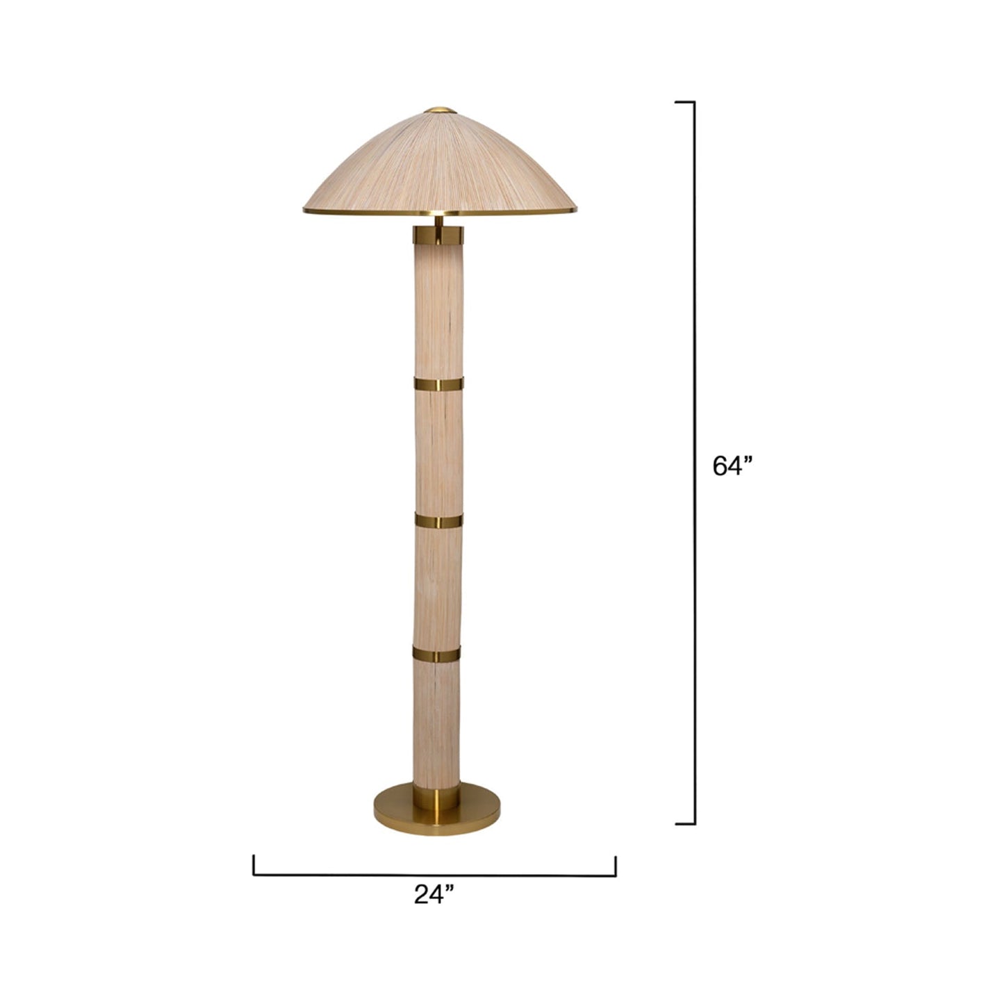 Seychelles Floor Lamp - line drawing.