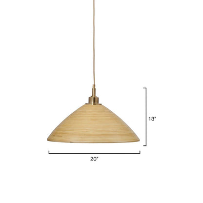 Spun Pendant Light - line drawing.