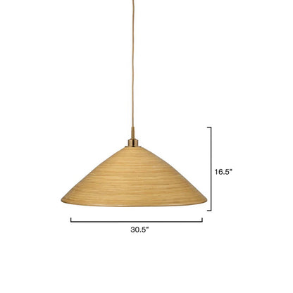 Spun Pendant Light - line drawing.