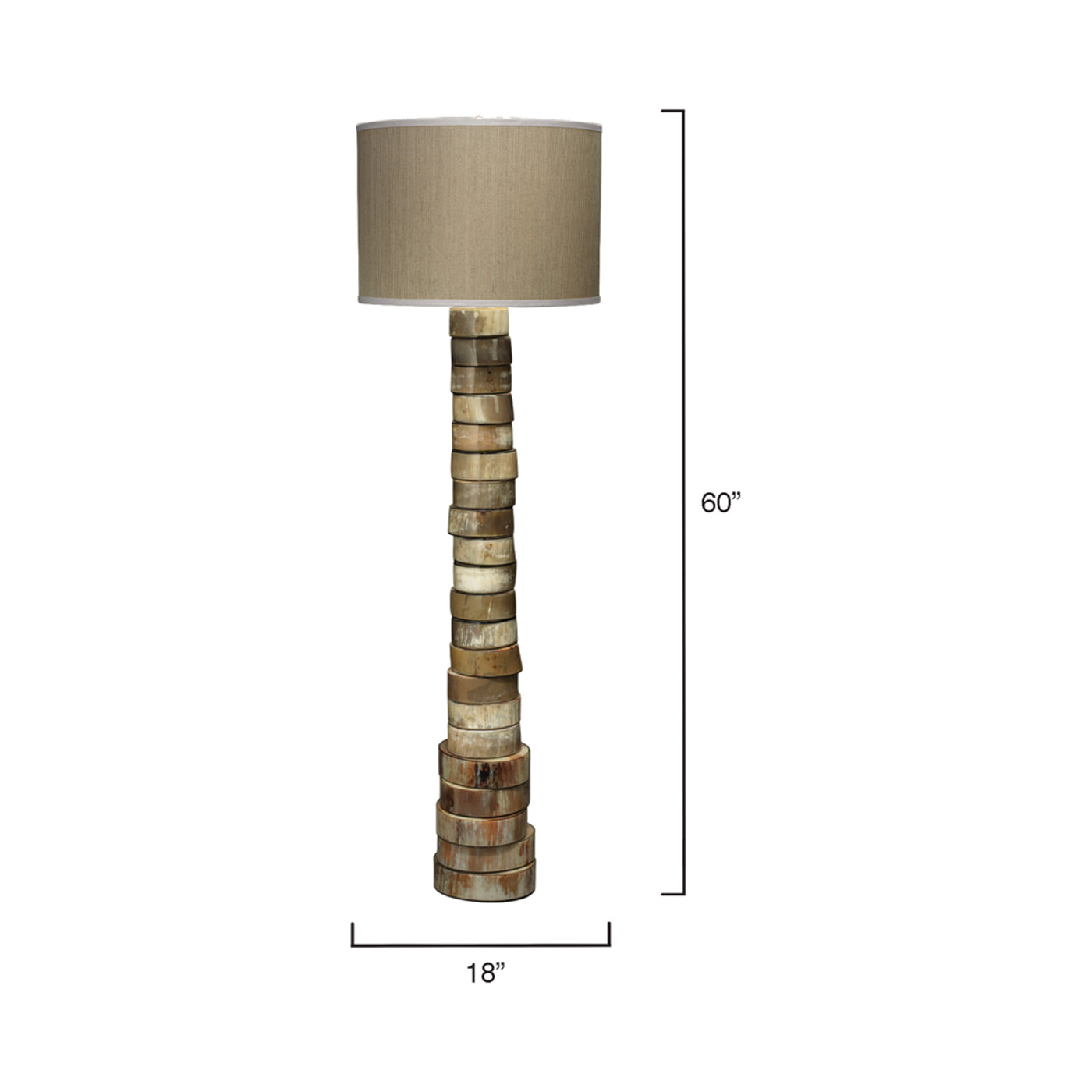 Stacked Floor Lamp - line drawing.