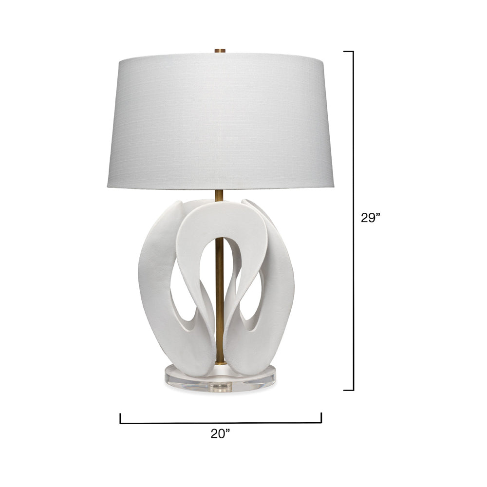 Swan Table Lamp - line drawing.