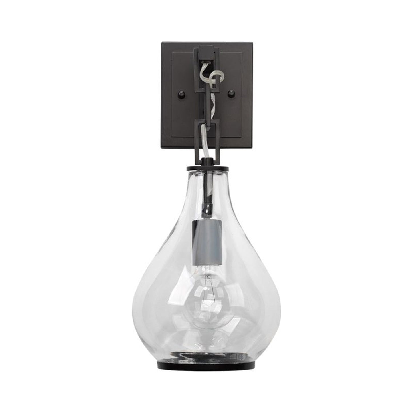 Tear Drop Wall Light in Bronze.