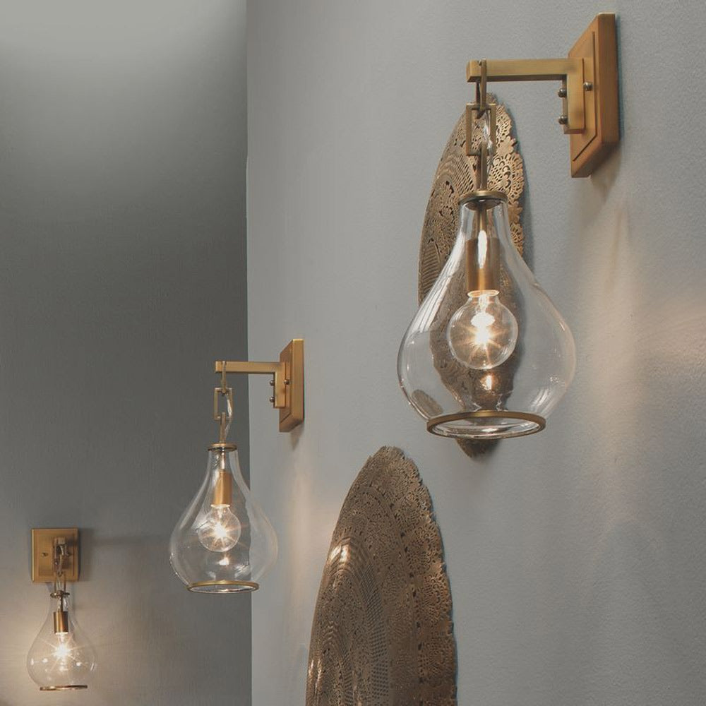 Tear Drop Wall Light in Detail.