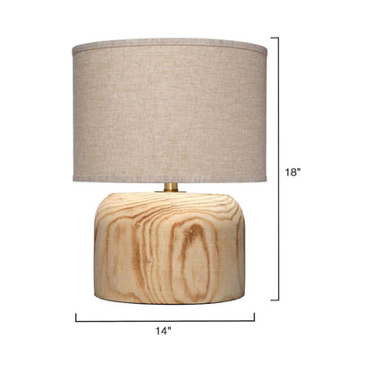 Timber Table Lamp - line drawing.