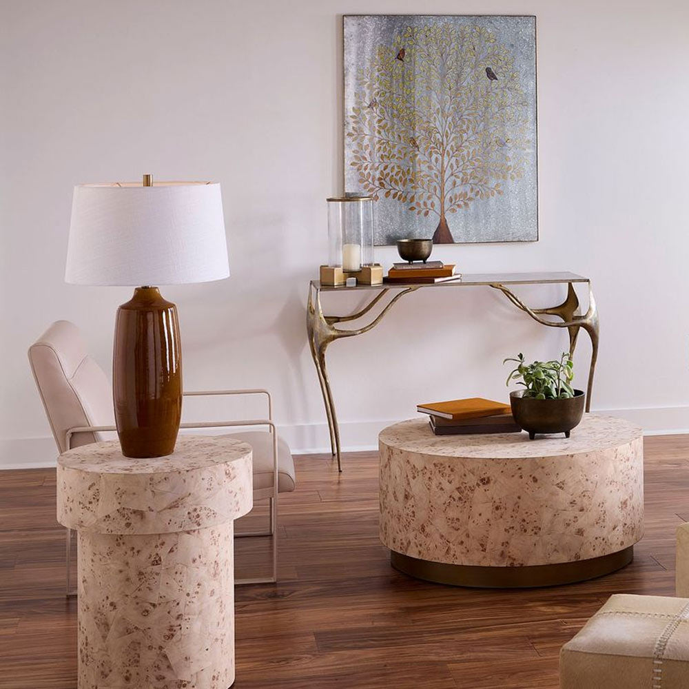 Toffee Table Lamp in living room.