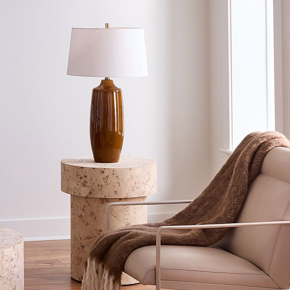 Toffee Table Lamp in living room.