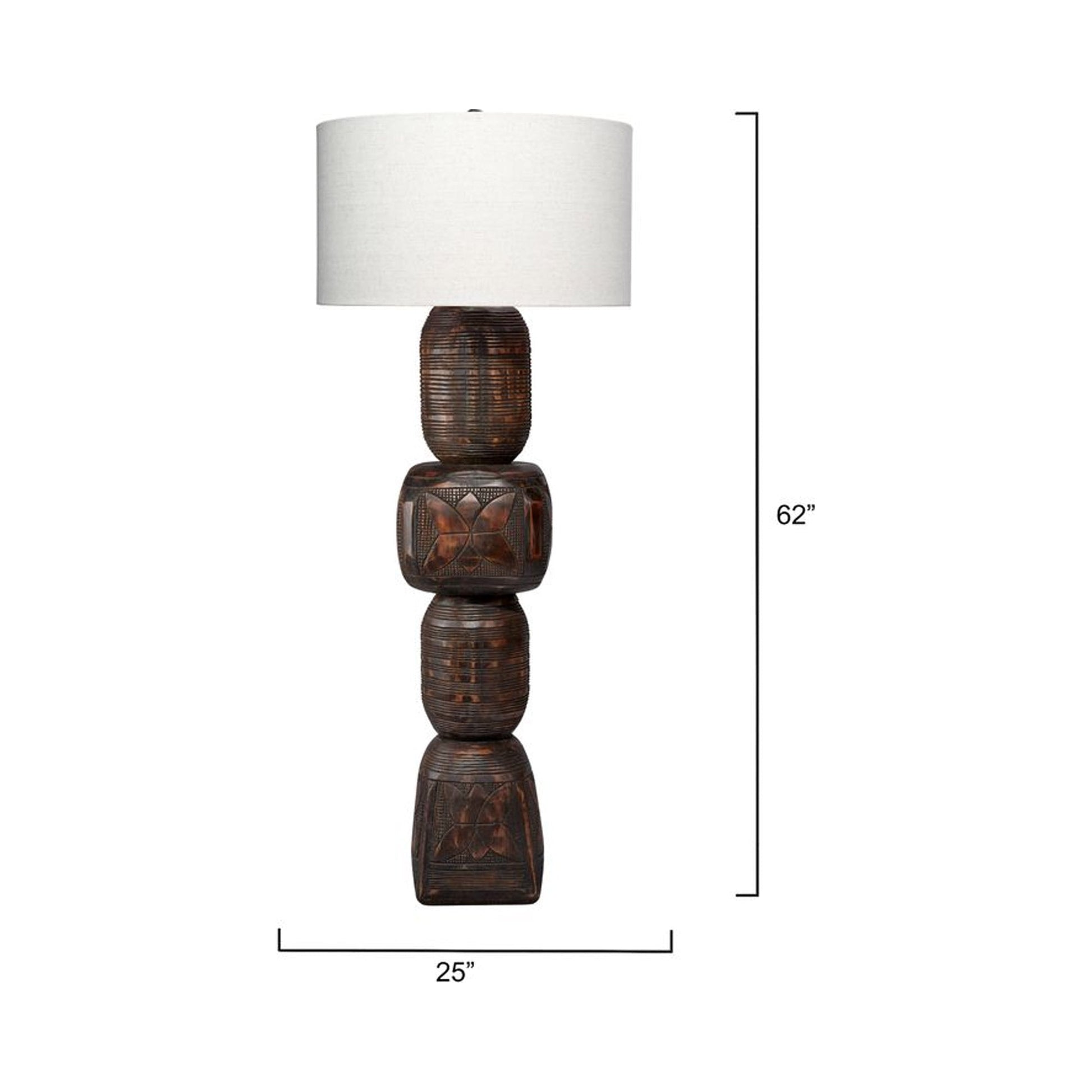 Totem Floor Lamp - line drawing.