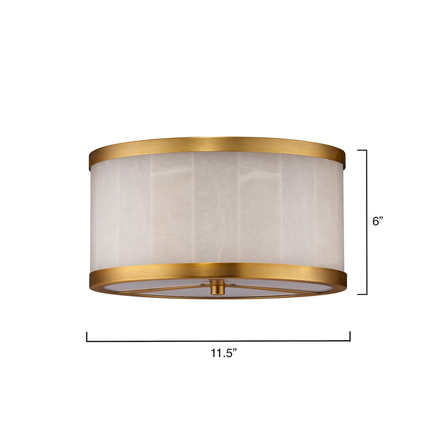 Upsala Flush Mount Ceiling Light - line drawing.
