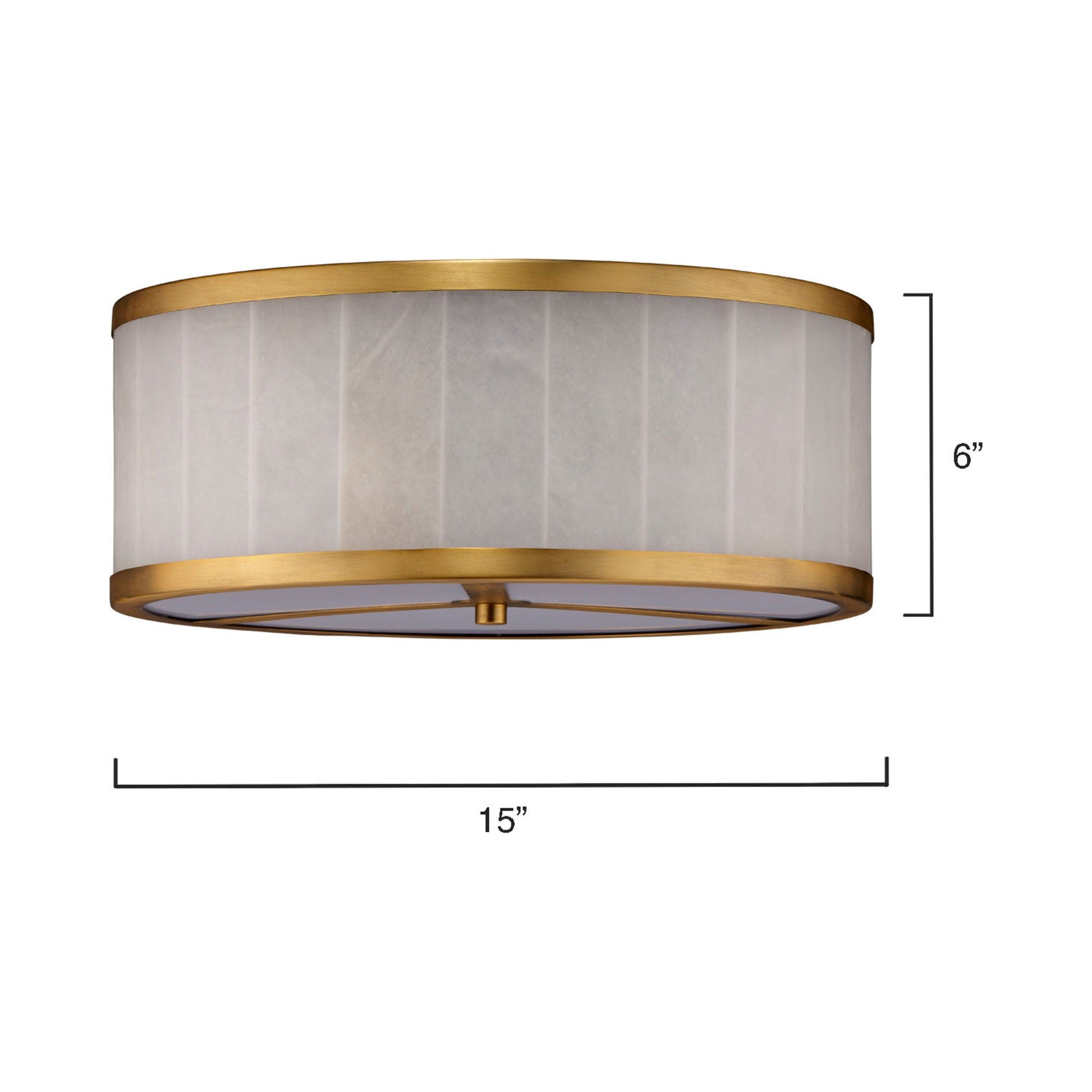 Upsala Flush Mount Ceiling Light - line drawing.