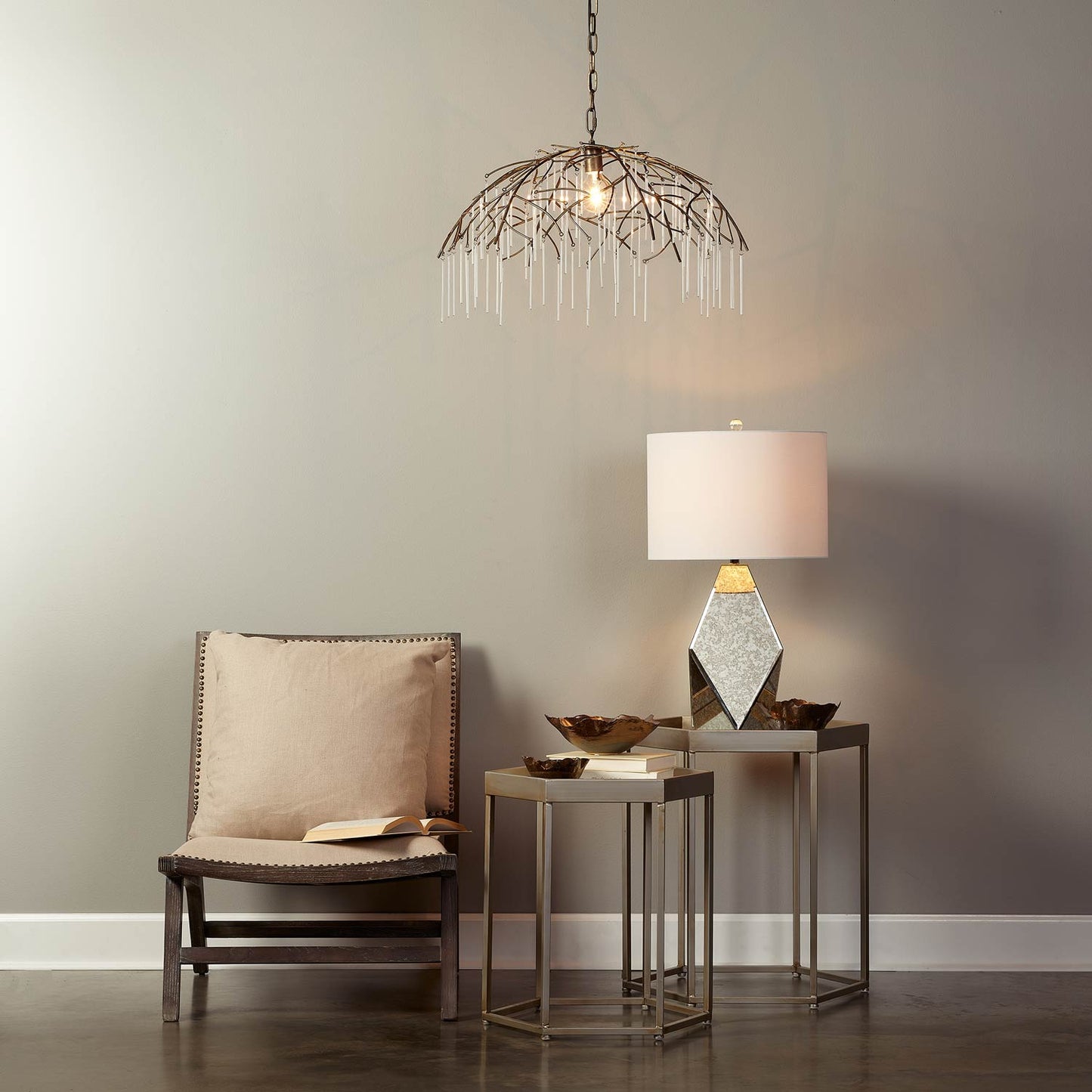 Vine Pendant Light in living room.