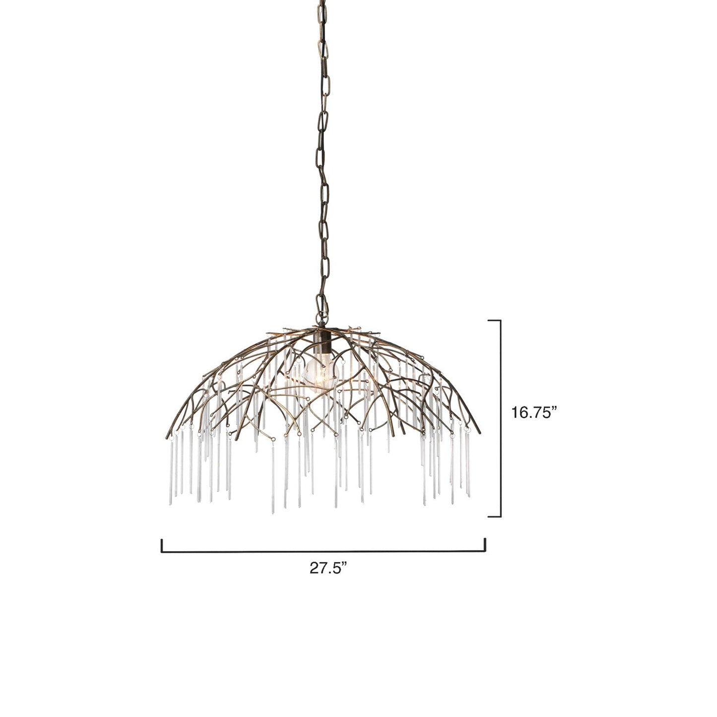 Vine Pendant Light - line drawing.