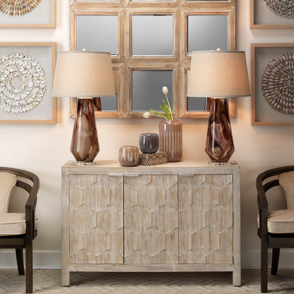 Watercolor Table Lamp in living room.