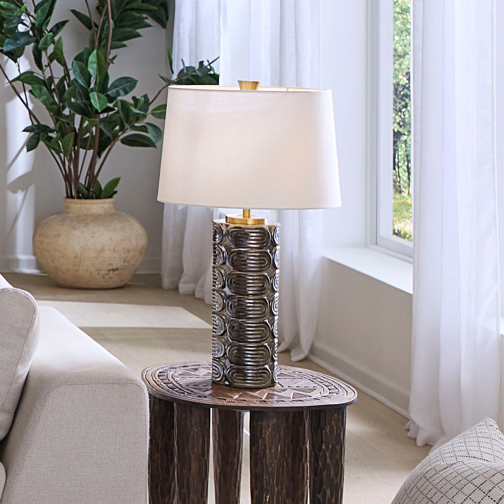 Wright Table Lamp in living room.