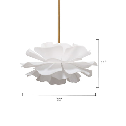 Zinnia Chandelier - line drawing.