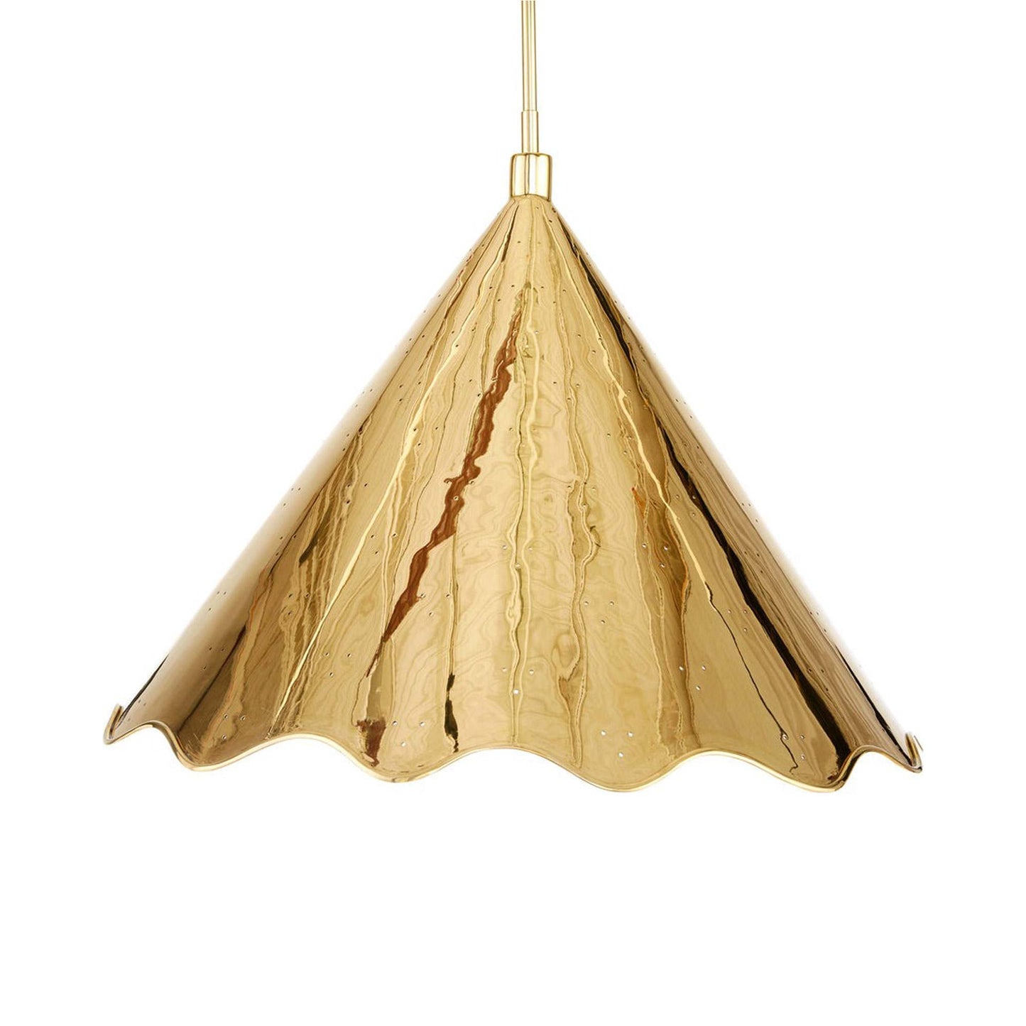 Brass Ripple Pendant Light.