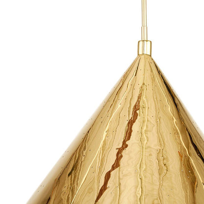 Brass Ripple Pendant Light in Detail.