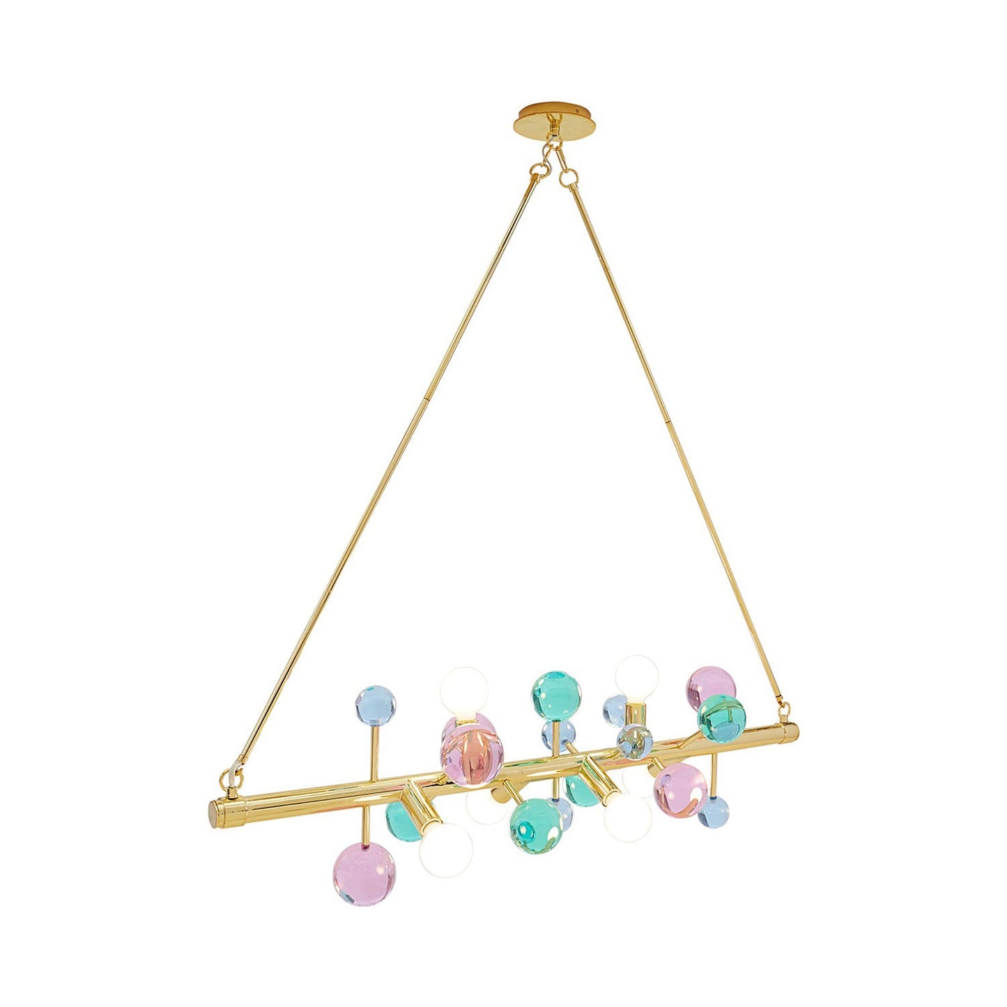 Globo Linear Chandelier in Detail.