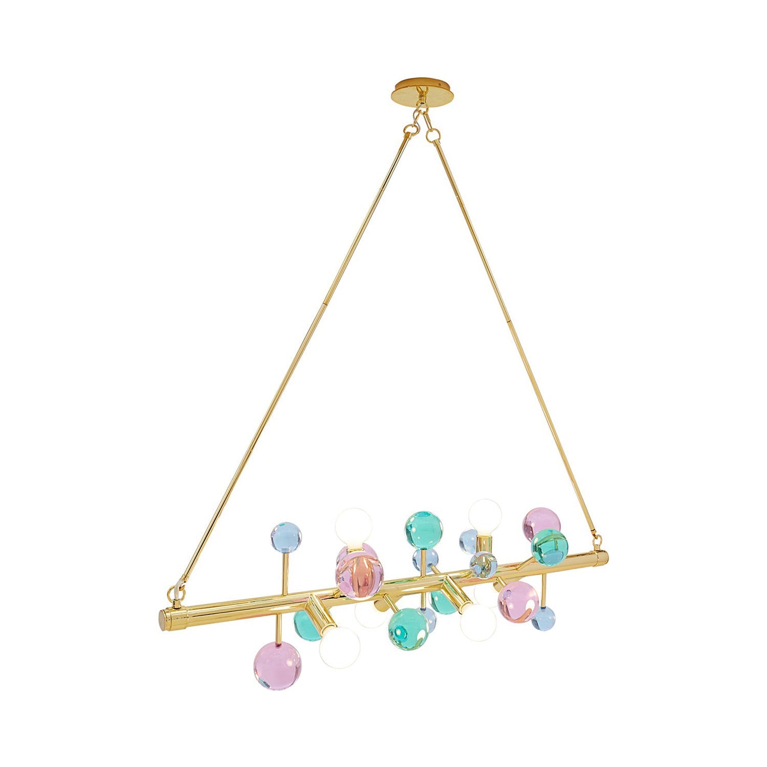 Globo Linear Chandelier in Detail.