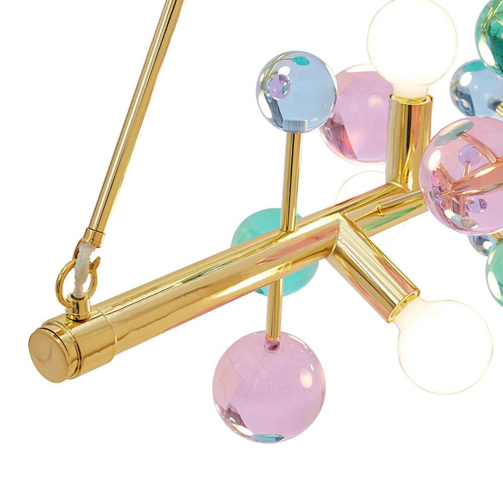 Globo Linear Chandelier in Detail.