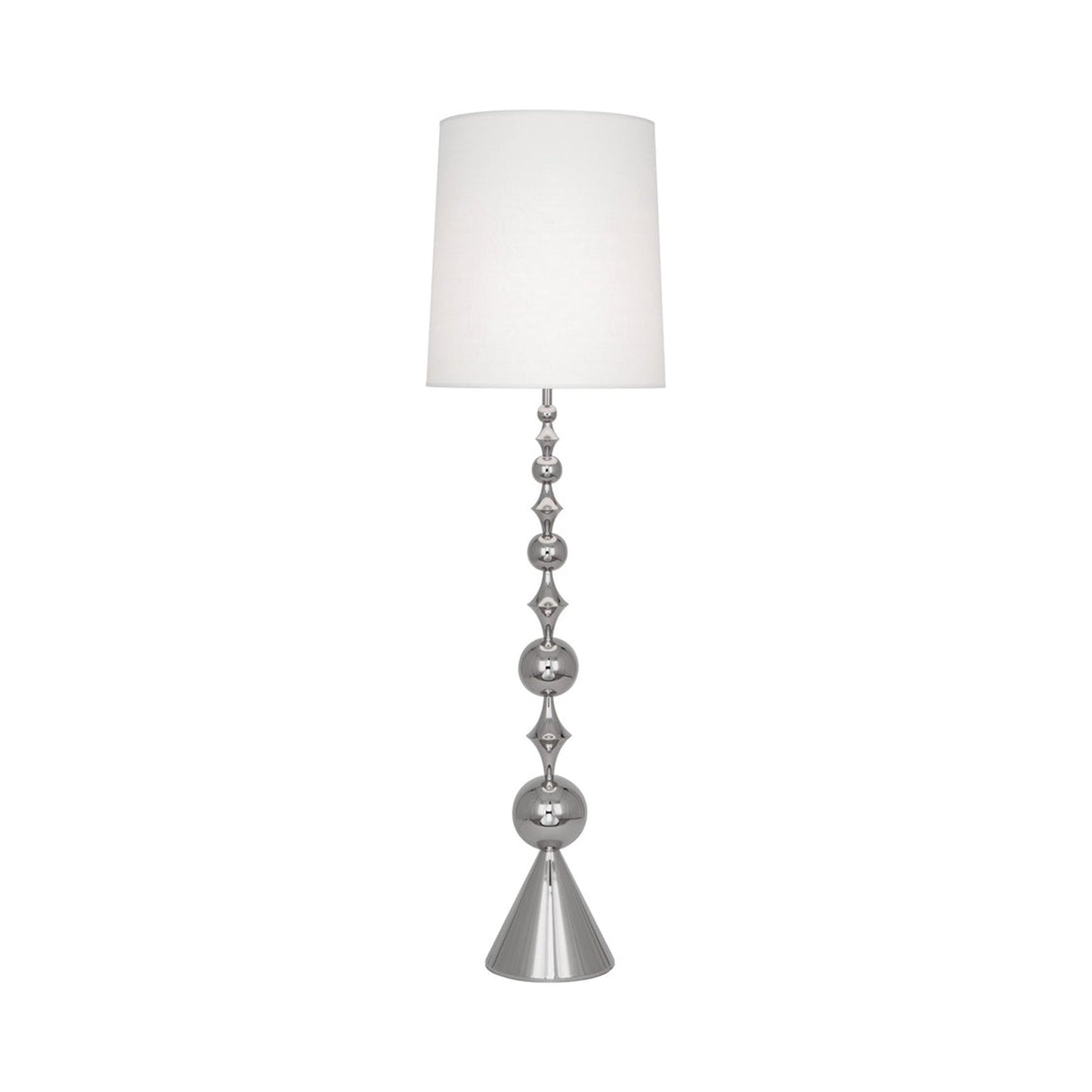 Harlequin Floor Lamp in Nickel.