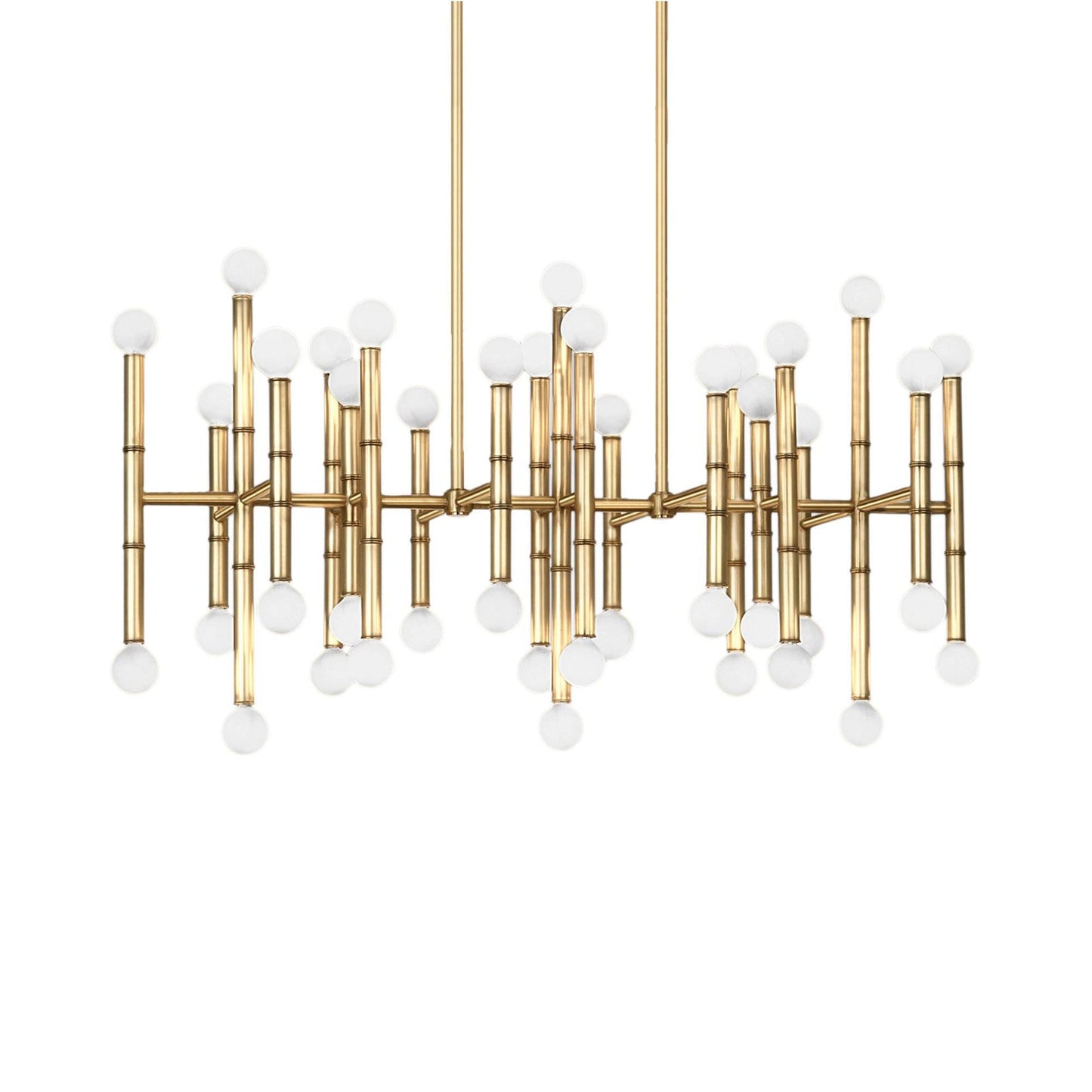 Meurice Rectangle Chandelier in Modern Brass.