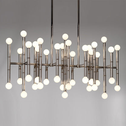 Meurice Rectangle Chandelier in Nickel.