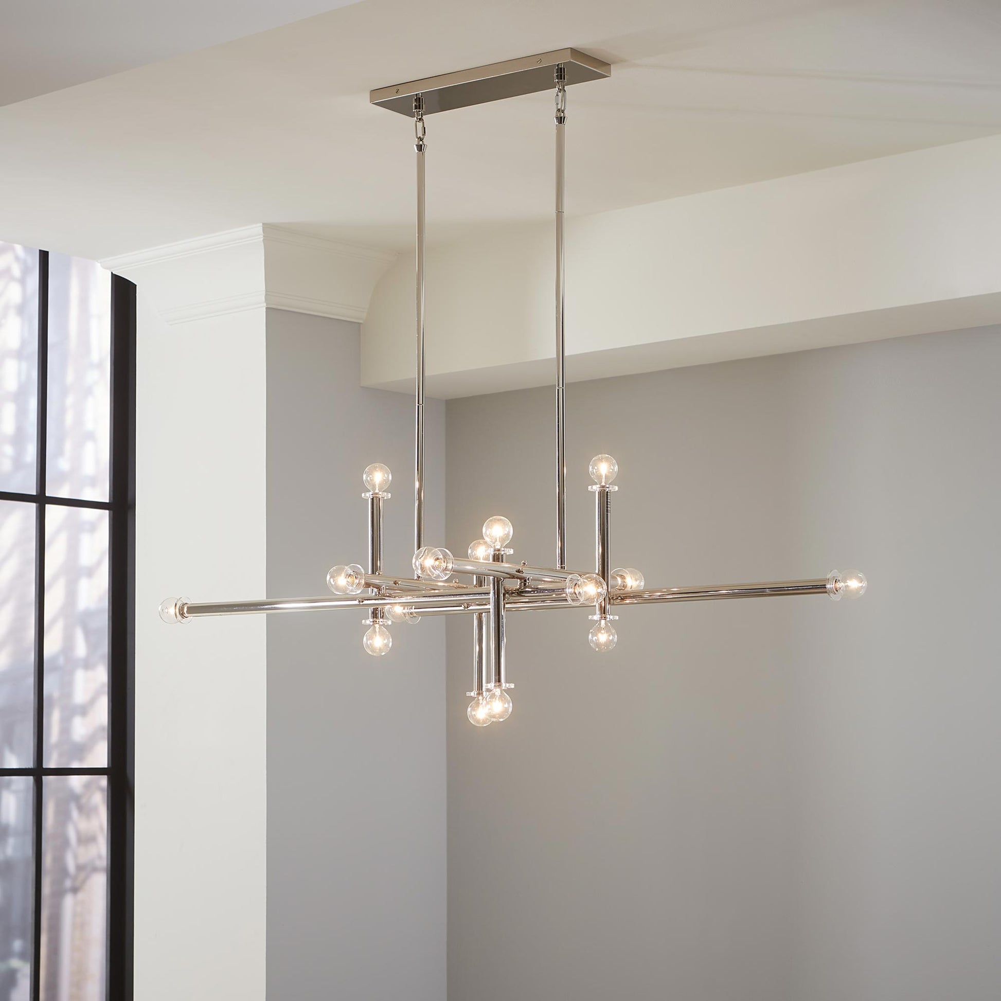 Milano Linear Chandelier in Detail.