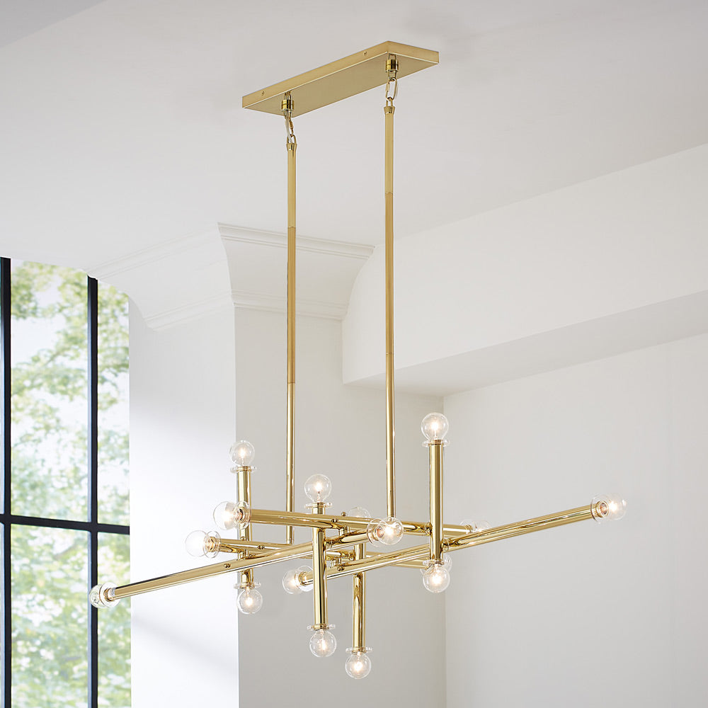Milano Linear Chandelier in Detail.