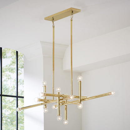 Milano Linear Chandelier in Detail.