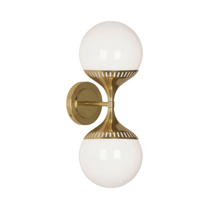 Rio End On End Wall Light in Modern Brass.