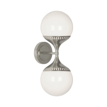 Rio End On End Wall Light in Polished Nickel.