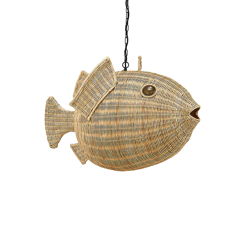 Wicker Pendant Light in Detail.