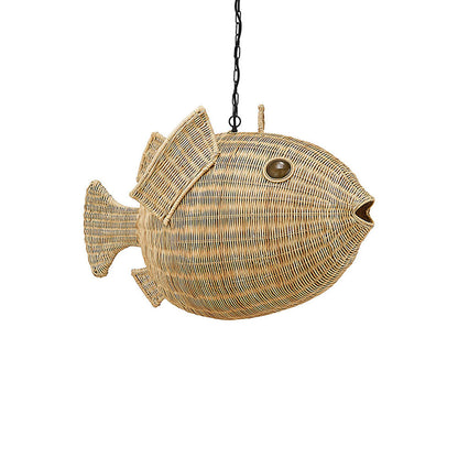 Wicker Pendant Light in Detail.