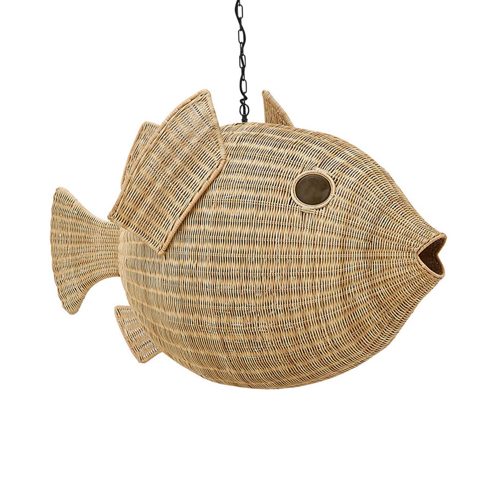 Wicker Pendant Light in Detail.