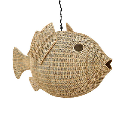 Wicker Pendant Light in Detail.