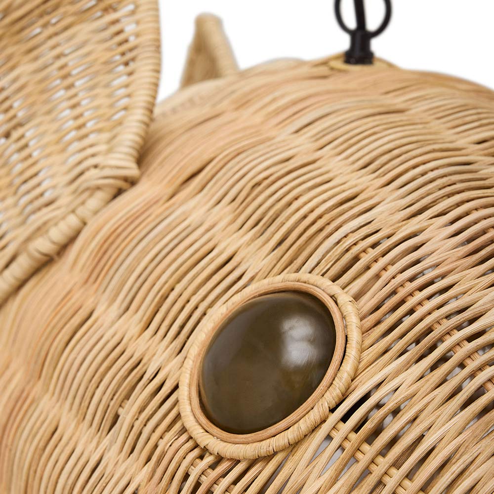 Wicker Pendant Light in Detail.