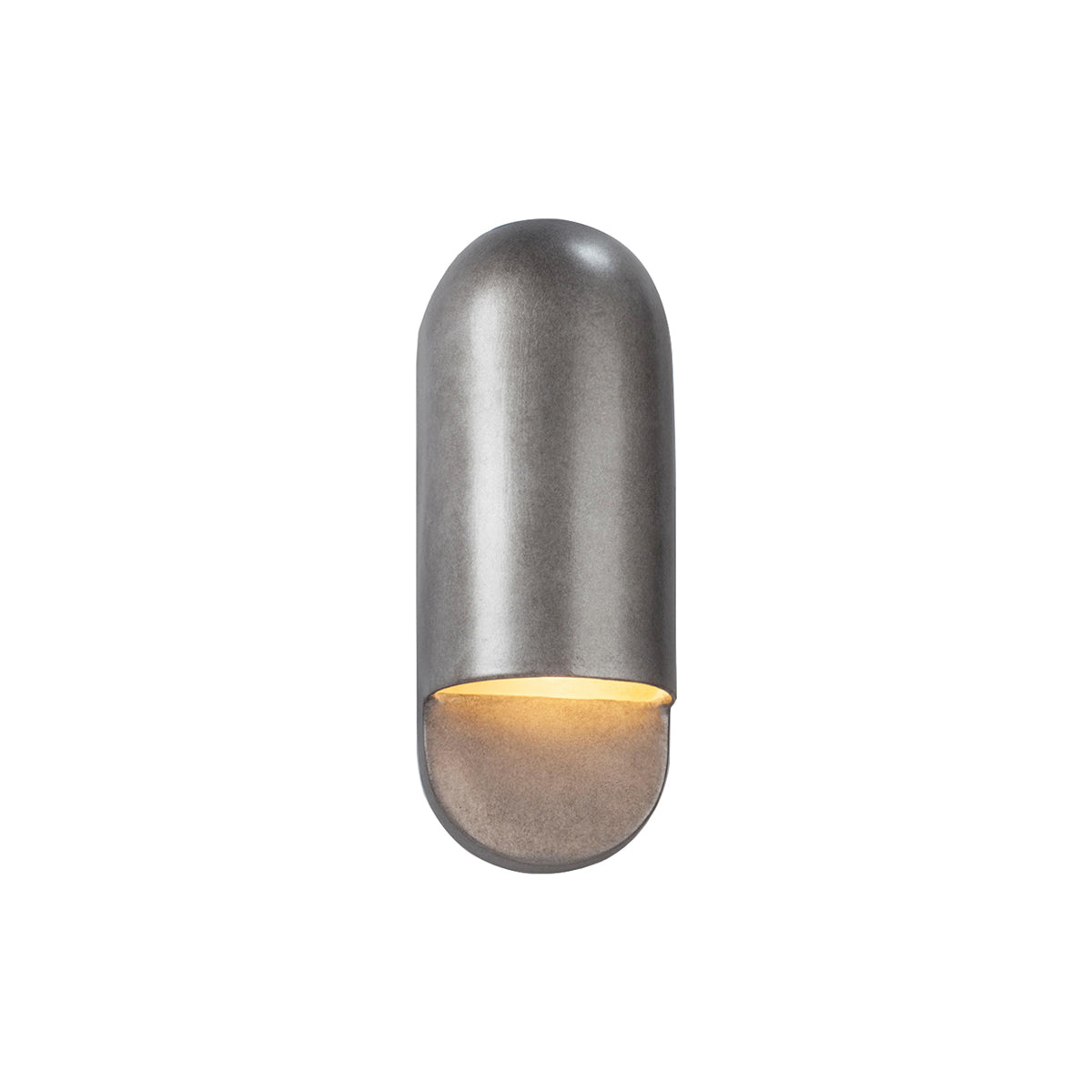 Ambiance ADA Capsule Outdoor Wall Light in Antique Silver (Small).