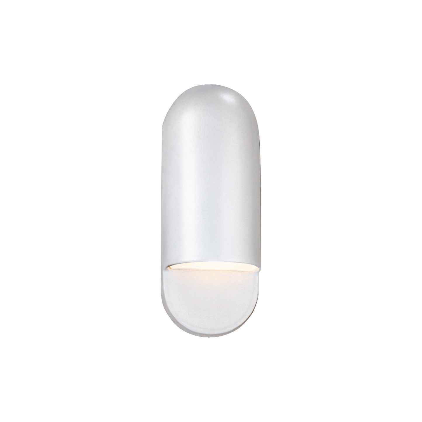 Ambiance ADA Capsule Outdoor Wall Light in Gloss White (Small).