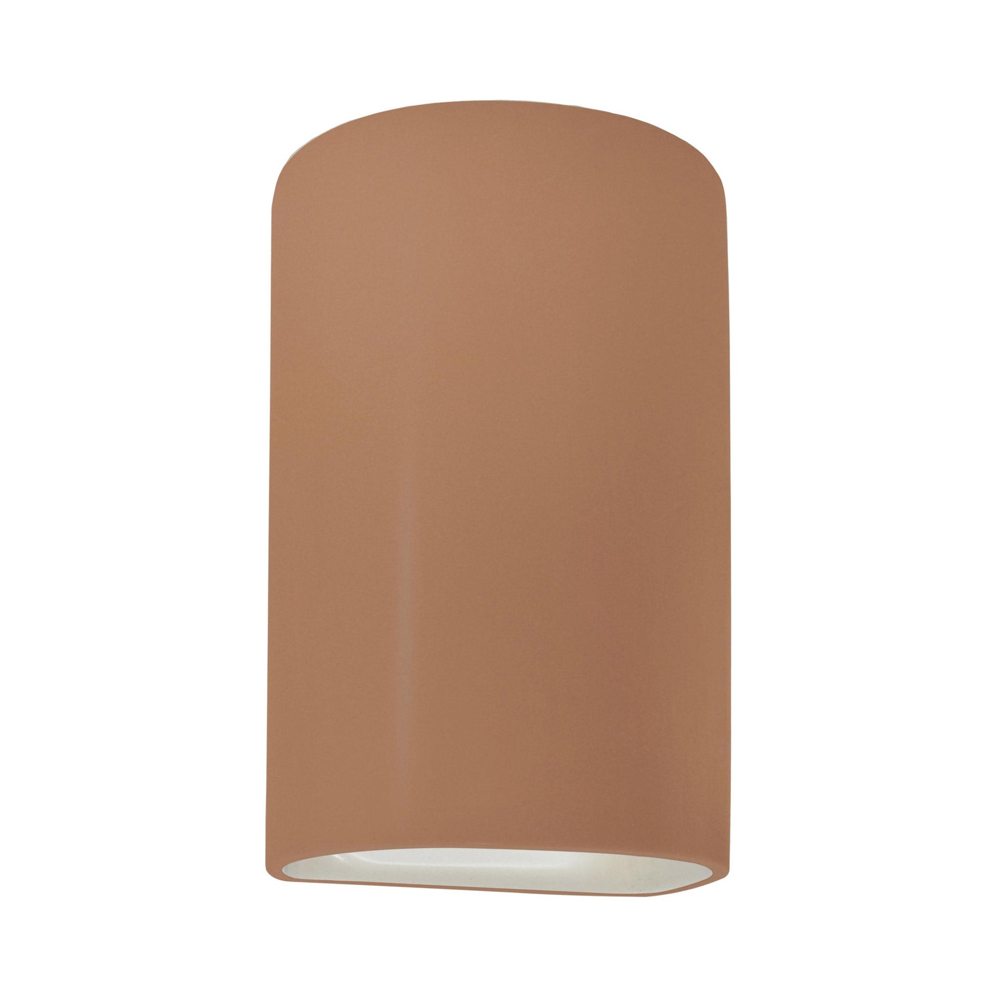 Ambiance ADA Cylinder Closed Top Outdoor Wall Light in Adobe.